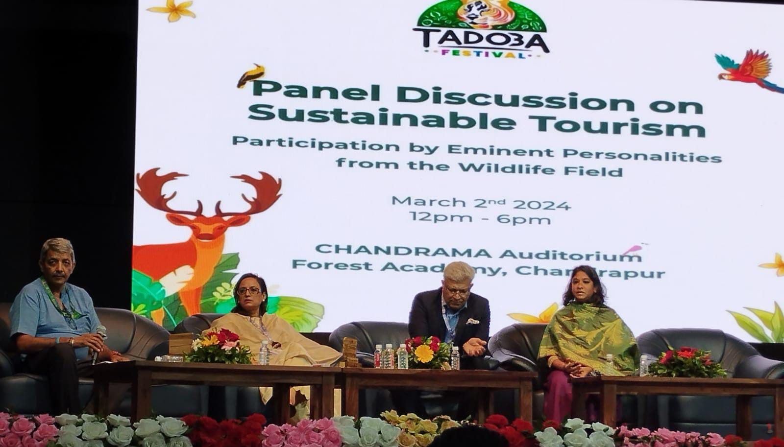 A glimpse from the Panel discussions at Tadoba Festival
